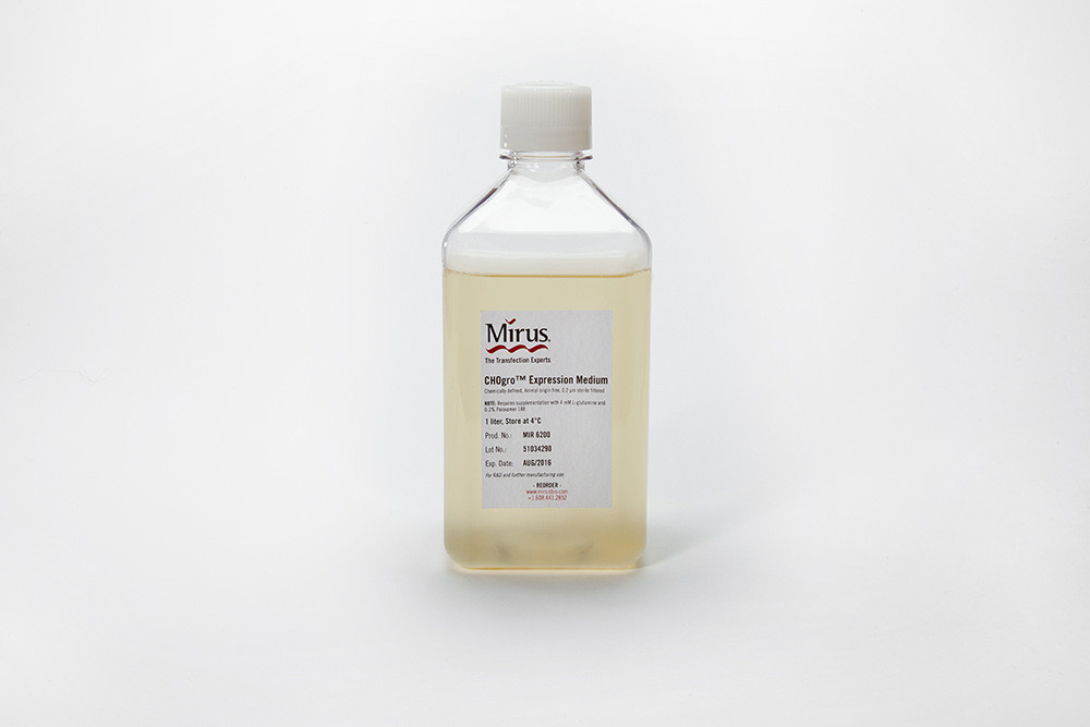 CHOgro® Expression Medium (Mirus Bio SKU: MIR 6200)